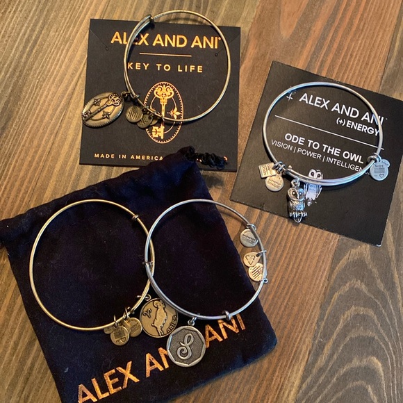 Alex and Ani braclets -key to life -ode to the owl -Aries - Picture 1 of 5